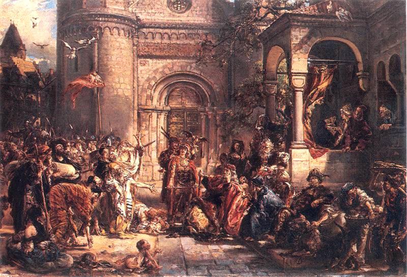 Jan Matejko Reception of the Jews A.D. 1096. France oil painting art